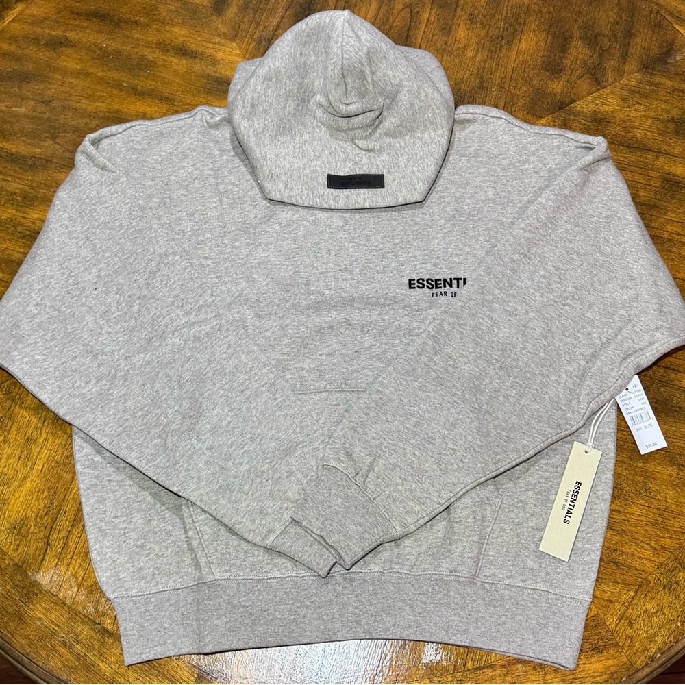Essentials Heather Gray Pullover NWT - image 4